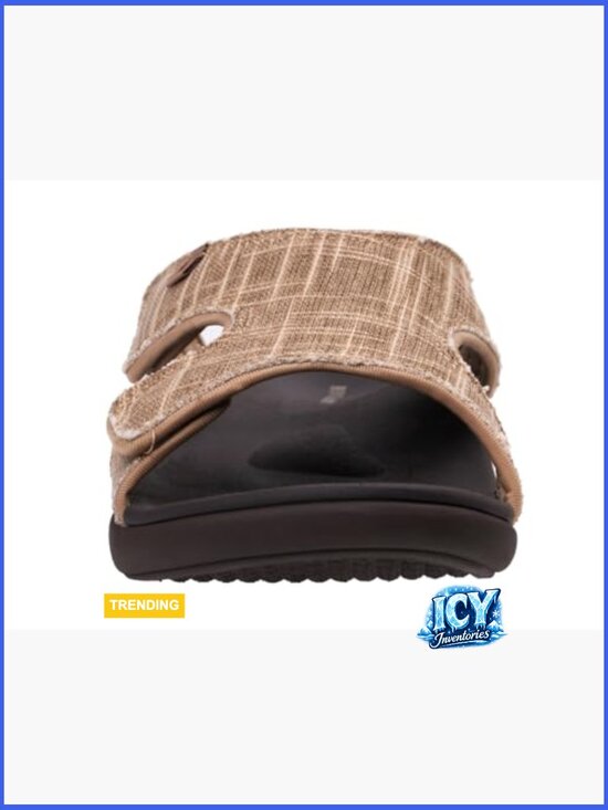 Canvas Slide Sandal Slip-On with Supportive Footbed main image 7